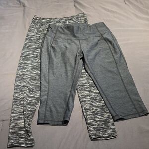 Avia Gray and Patterned Leggings Set